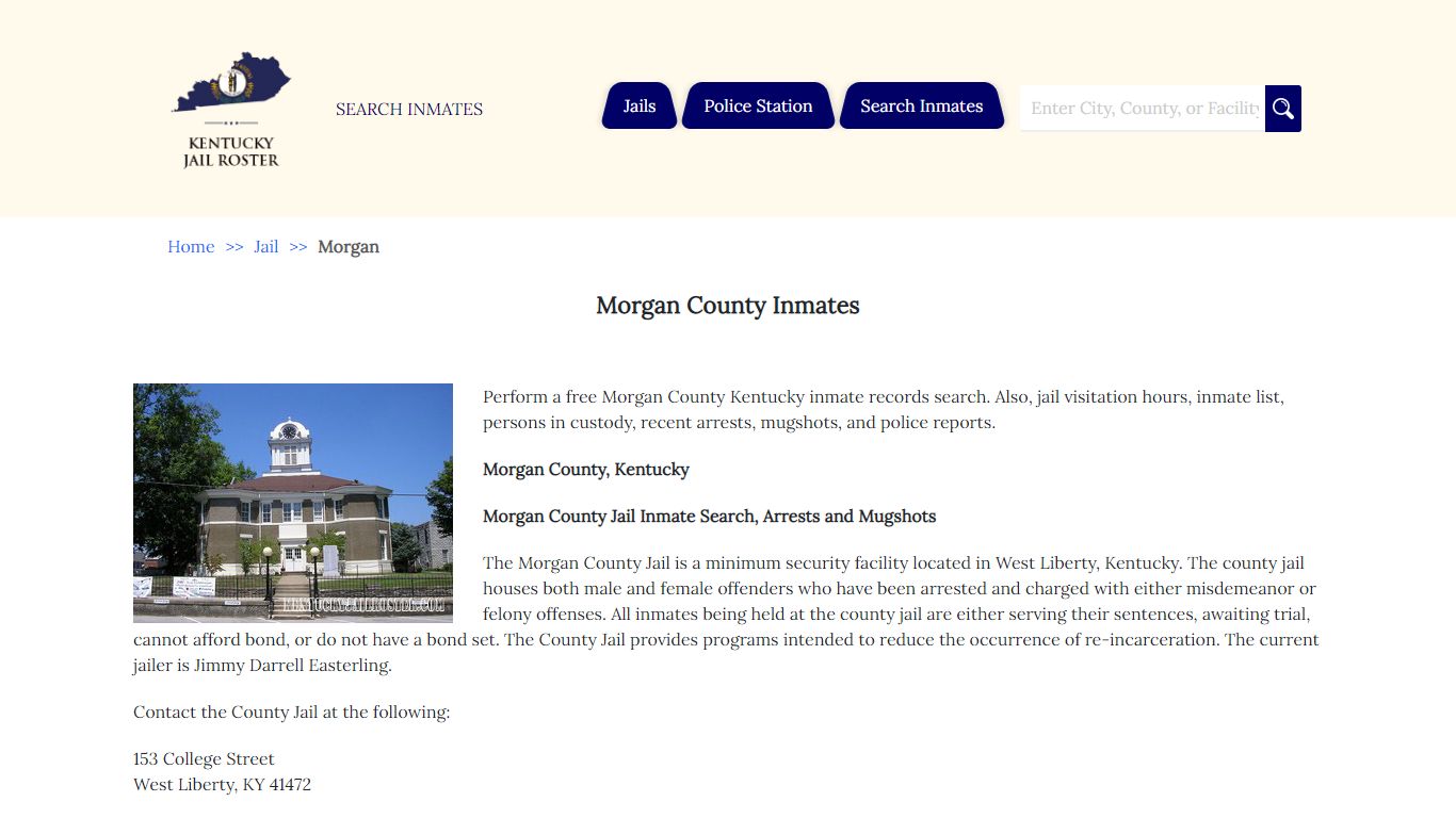 Morgan County Inmates - Jail Roster Search