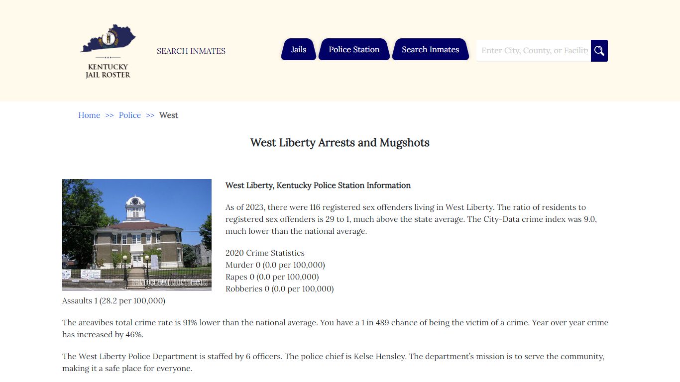 West Liberty Arrests and Mugshots - Jail Roster Search